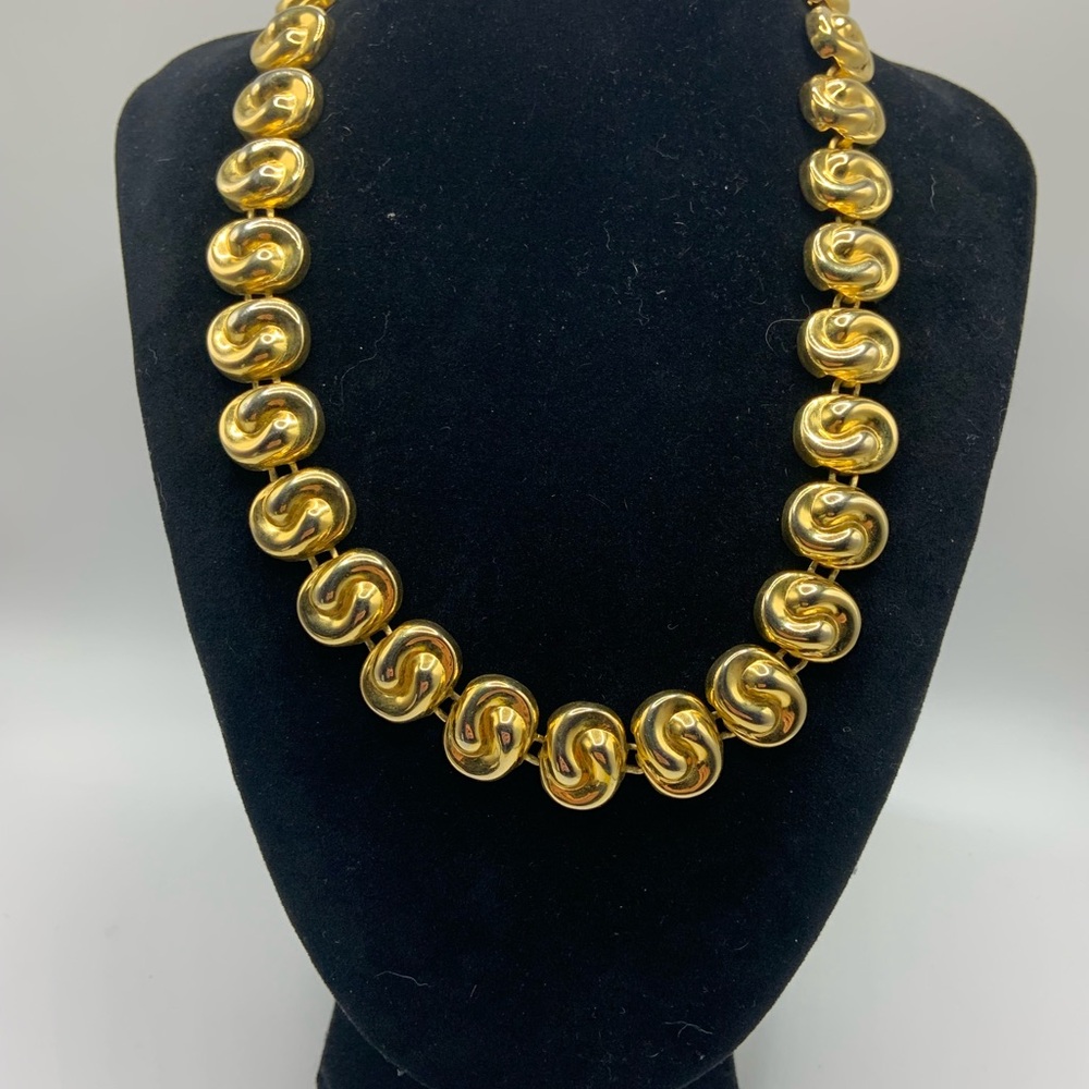 Vintage Gold Tone Circular Linked 18”